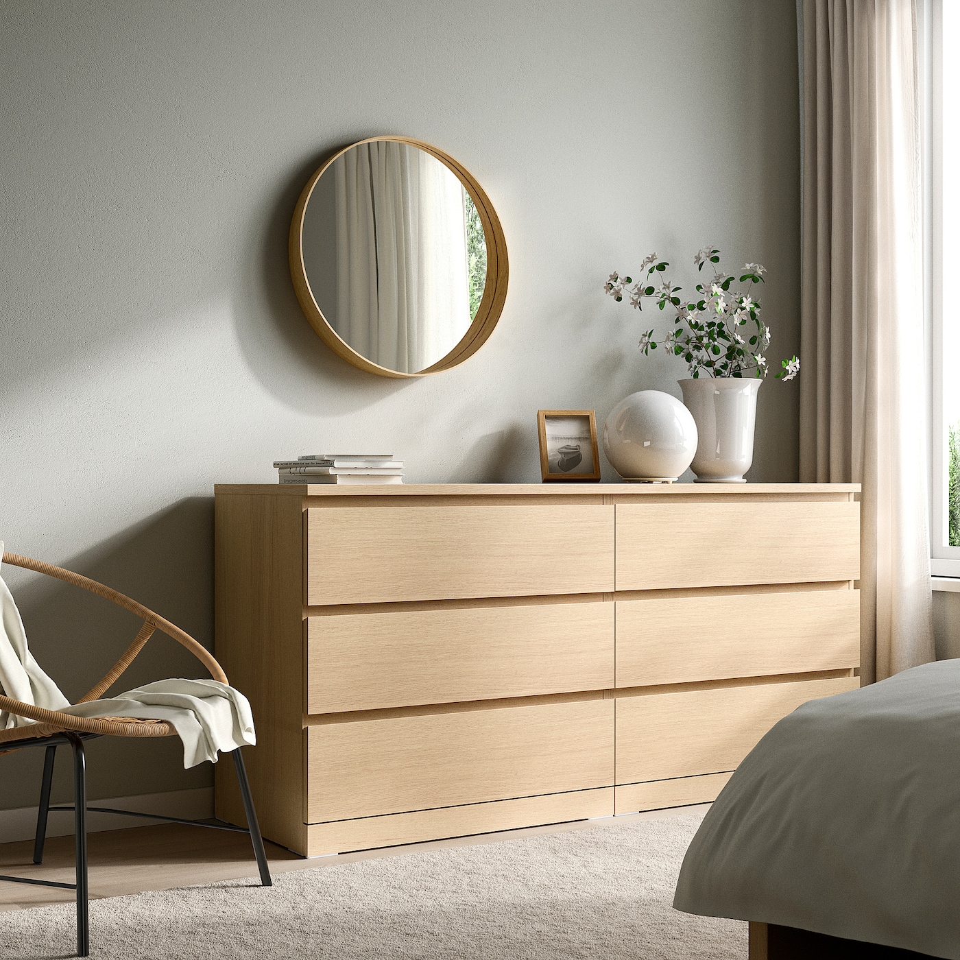 IKEA STOCKHOLM lustro, okl dęb, 60 cm