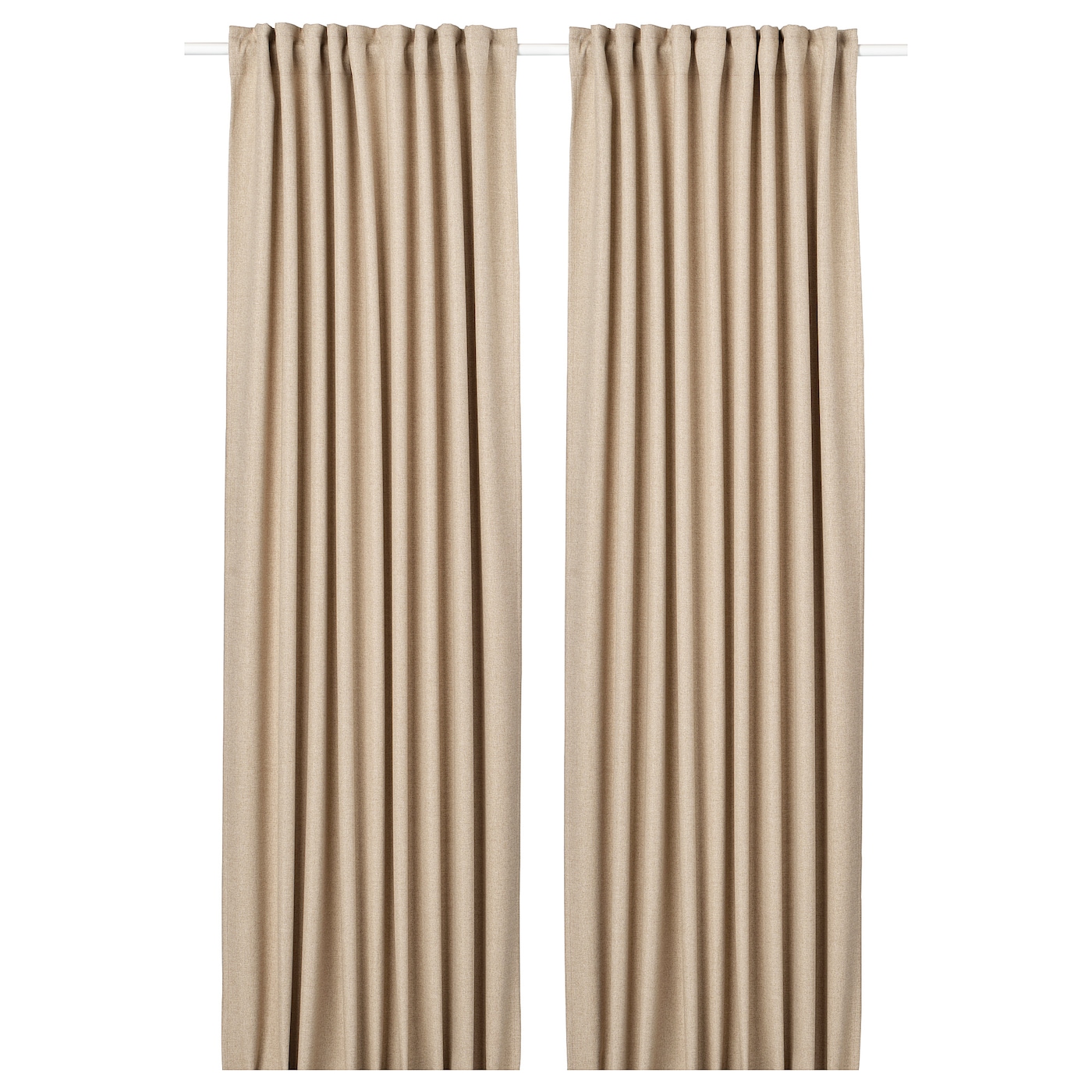 IKEA ANNAKAJSA zasłony zacieniające, 1 para, beżowy/na taśmie, 145x300 cm