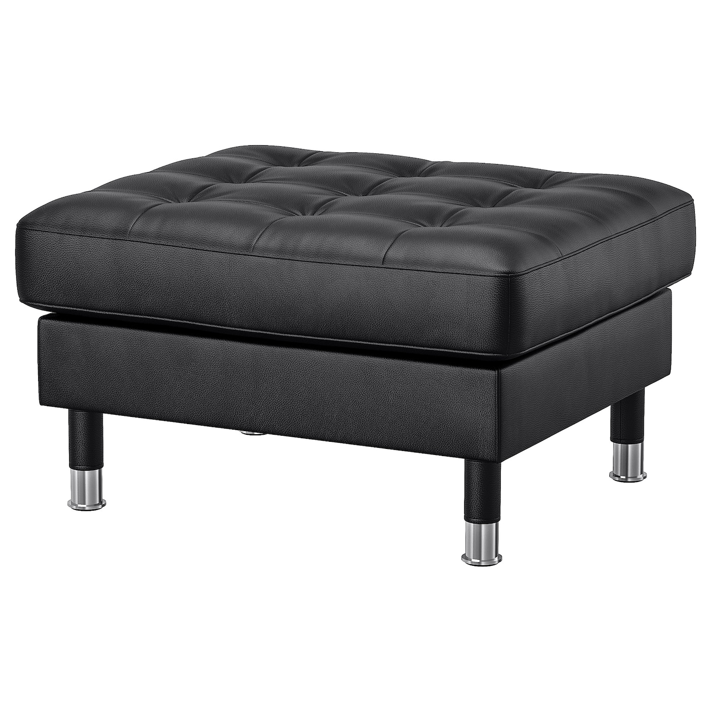 IKEA LANDSKRONA podnóżek, Grann/Bomstad czarny/metal, Długość: 77 cm