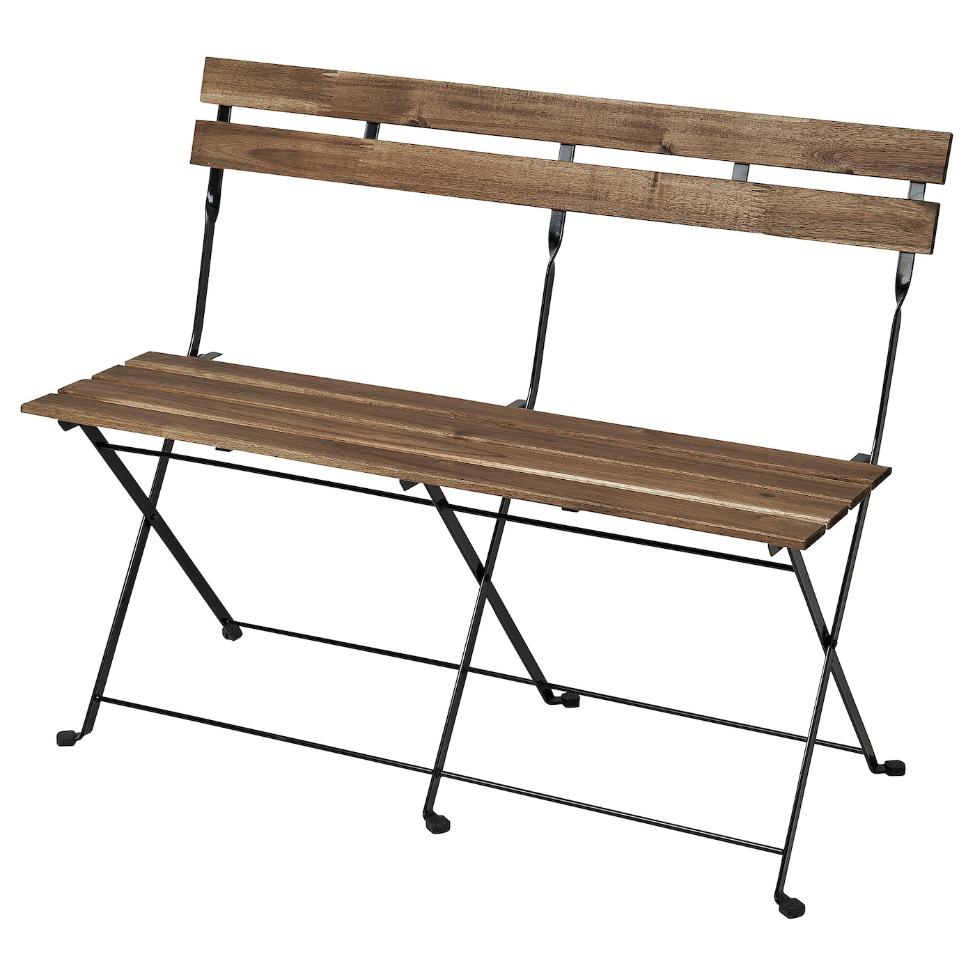 IKEA TÄRNÖ ława, na zewnątrz, składany czarny/bejca jasnobrązowa, Przetestowano dla: 110 kg