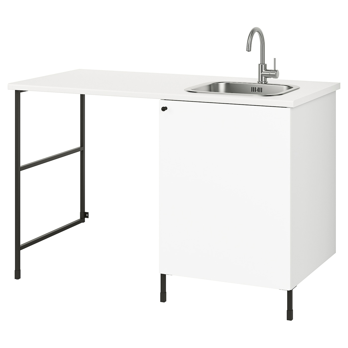 IKEA ENHET pralnia, antracyt/biały, 139x63.5x90.5 cm