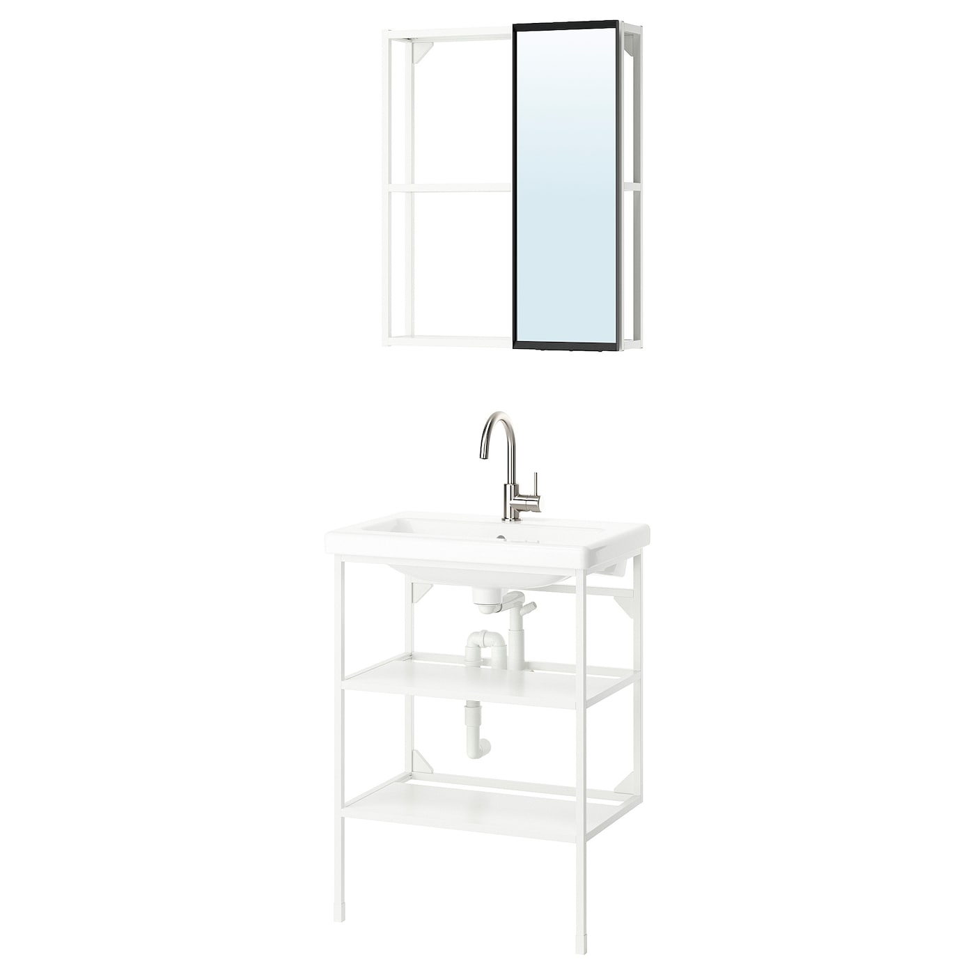IKEA ENHET łazienka, biały, 64x43x87 cm