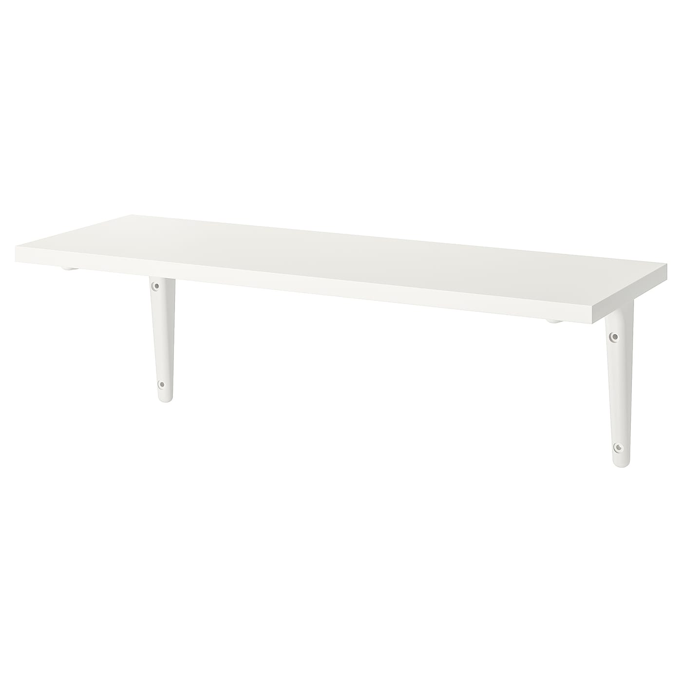 IKEA BURHULT / SIBBHULT półka ścienna, biały/biały, 59x20 cm