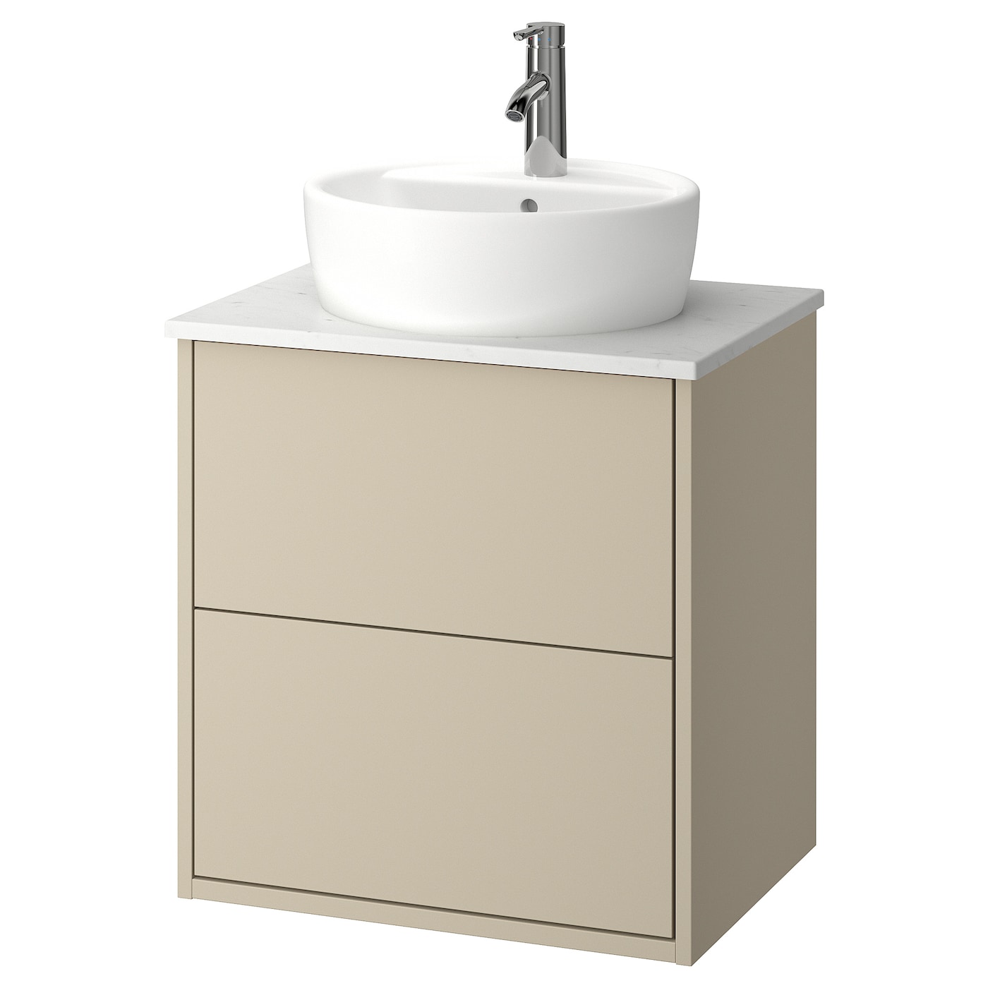 IKEA HAVBÄCK / TÖRNVIKEN szaf umyw z szufladami/umyw/bateria, beżowy, 62x49x79 cm