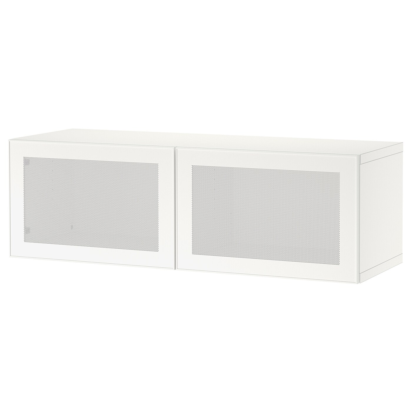 IKEA BESTÅ kombinacja szafek ściennych, biały/Mörtviken biały, 120x42x38 cm