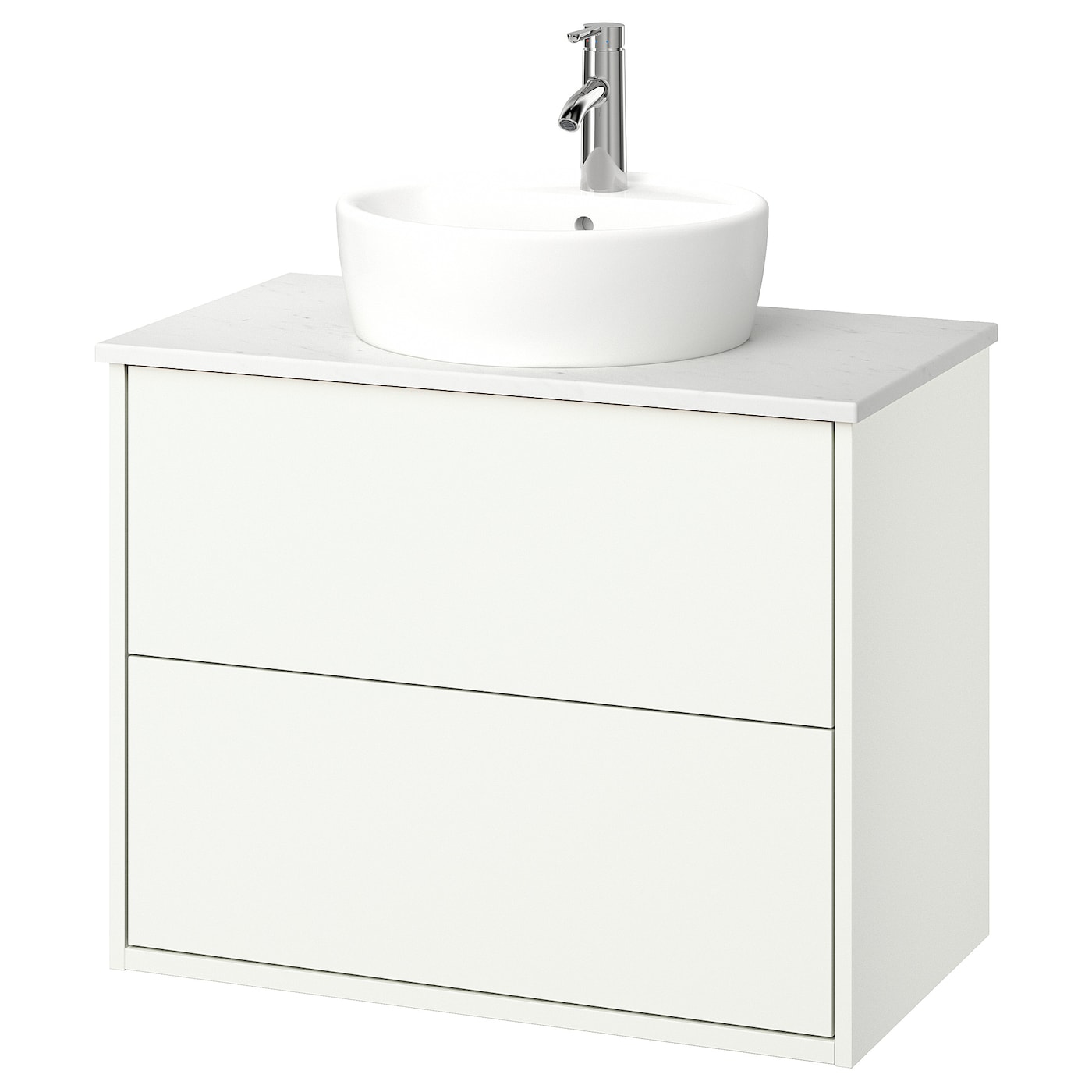 IKEA HAVBÄCK / TÖRNVIKEN szaf umyw z szufladami/umyw/bateria, biały, 82x49x79 cm