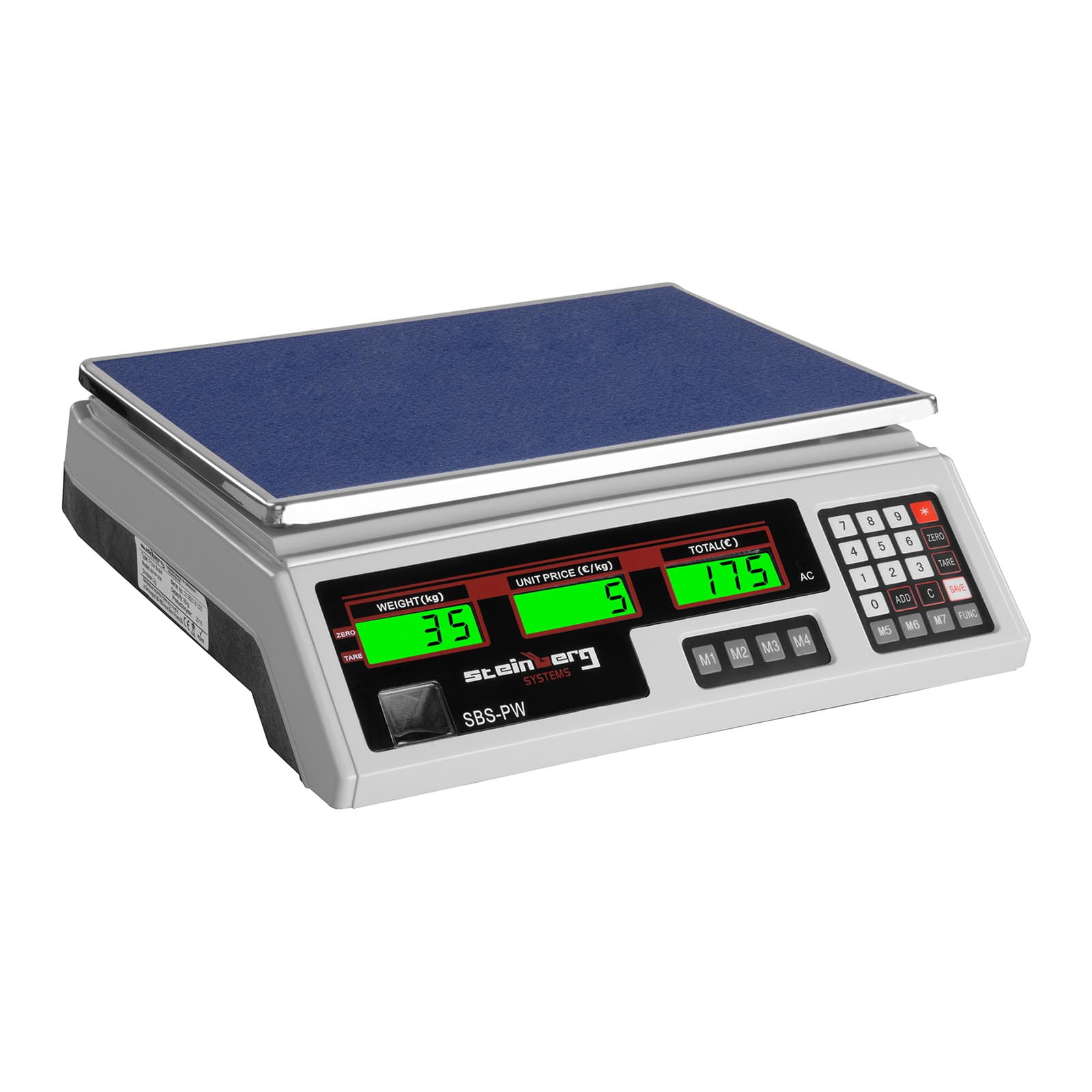 Waga kontrolna 35kg/2g LCD, biała