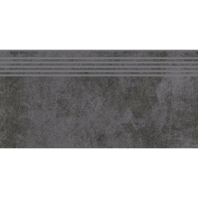 Gres szkliwiony stopnica MORENCI graphite structure mat 29,8x59,8 gat