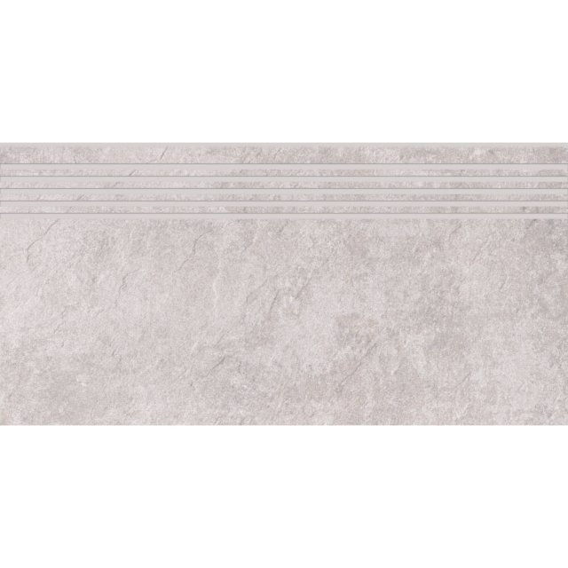 Gres szkliwiony stopnica MORENCI light grey structure mat 29,8x59,8 g