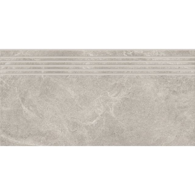 Gres szkliwiony stopnica MARENGO light grey mat 29,8x59,8 gat. I