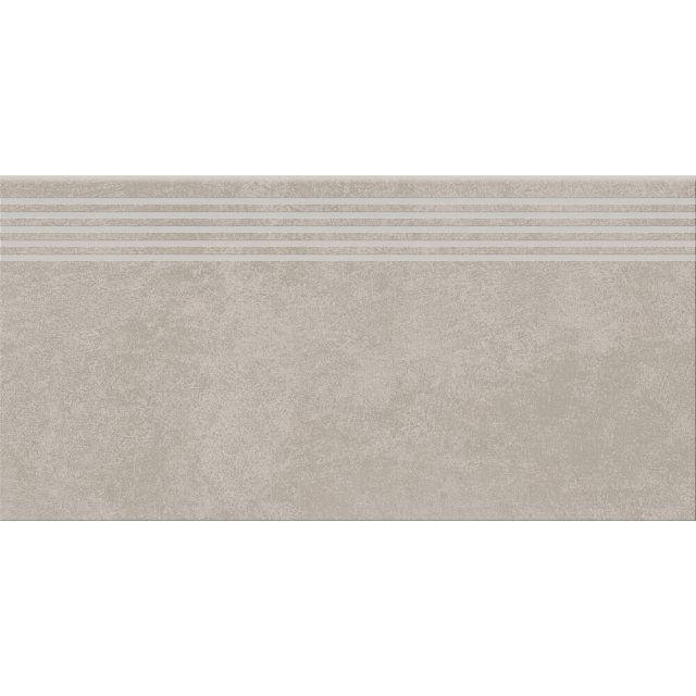 Gres szkliwiony stopnica ARES light grey mat 29,8x59,8 gat. I