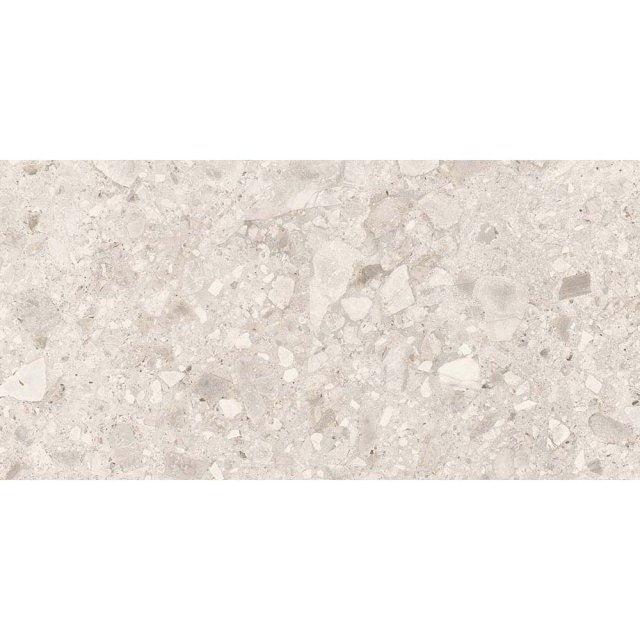 Gres szkliwiony KERMOS TERRAZZO NUOVO white mat 29,8x59,8 gat. II