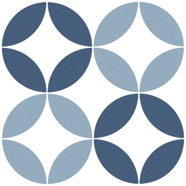 Gres szkliwiony hiszpański Geotiles BORA BLUE mat 22,3x22,3 gat. I