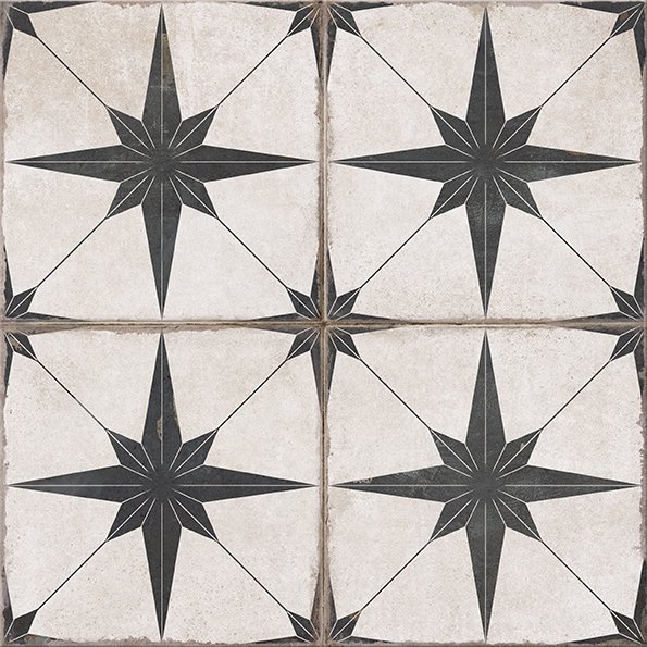 Gres szkliwiony VESARIO patchwork black mat 42x42 gat. I Cersanit
