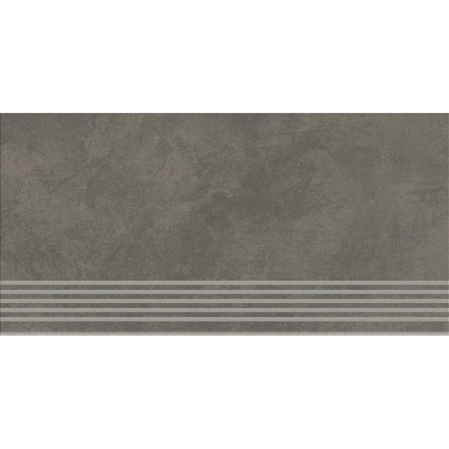 Gres szkliwiony stopnica ARES grey mat rect 29,8x59,8 gat. I
