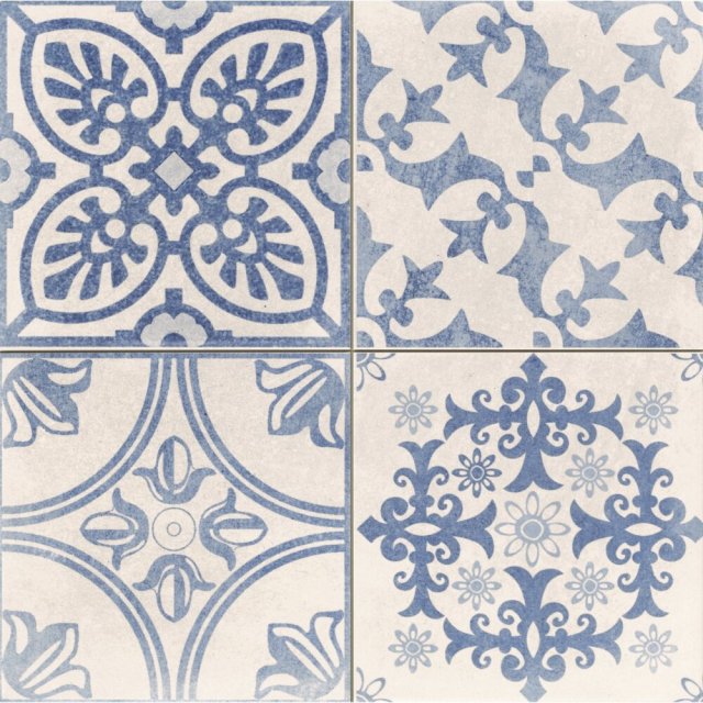 Gres szkliwiony hiszpański Realonda SKYROS DECO BLANCO mat do fugowan