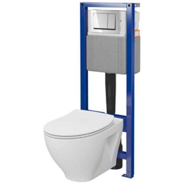 Zestaw podtynkowy SYSTEM 40 mechaniczny, miska SAVIO, deska, przycisk