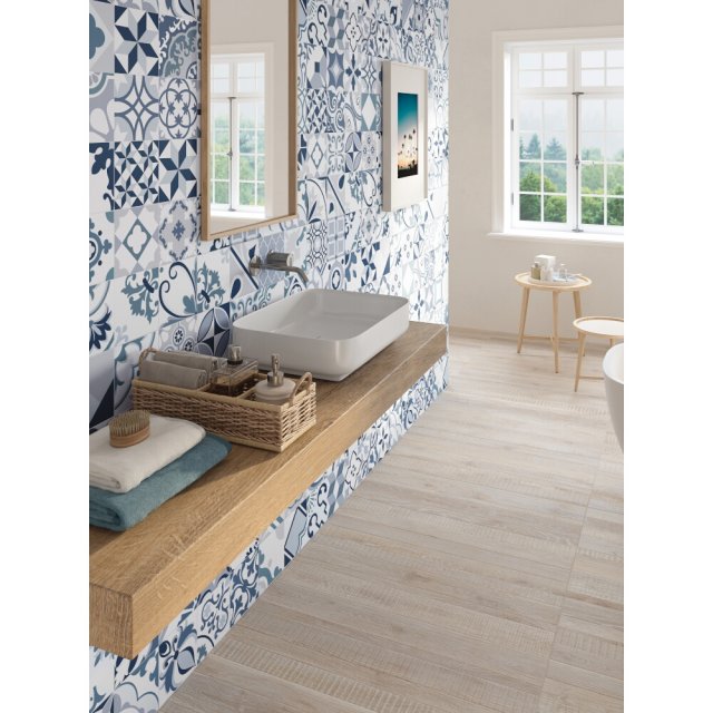 Gres szkliwiony hiszpański Gayafores LUMIER BLUE mat 33,15x33,15 gat.