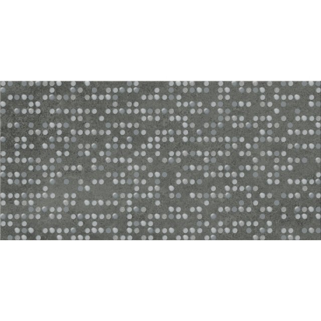 Gres szkliwiony inserto NORMANDIE graphite dots mat 29,7x59,8 gat. I