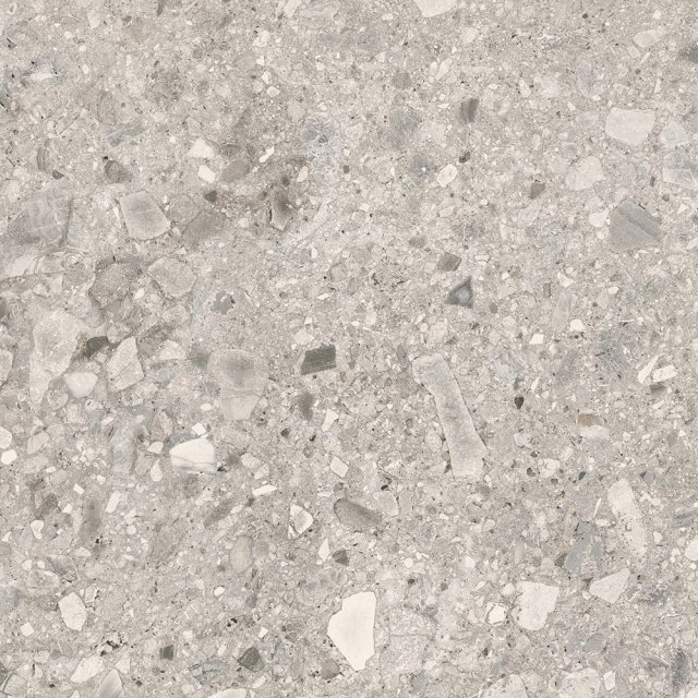 Gres szkliwiony KERMOS TERRAZZO NUOVO light grey mat 59,8x59,8 gat. I