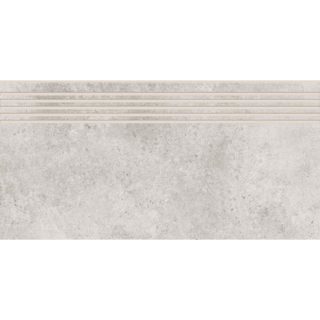 Gres szkliwiony stopnica GENFORD light grey mat 29,8x59,8 gat. I Cers