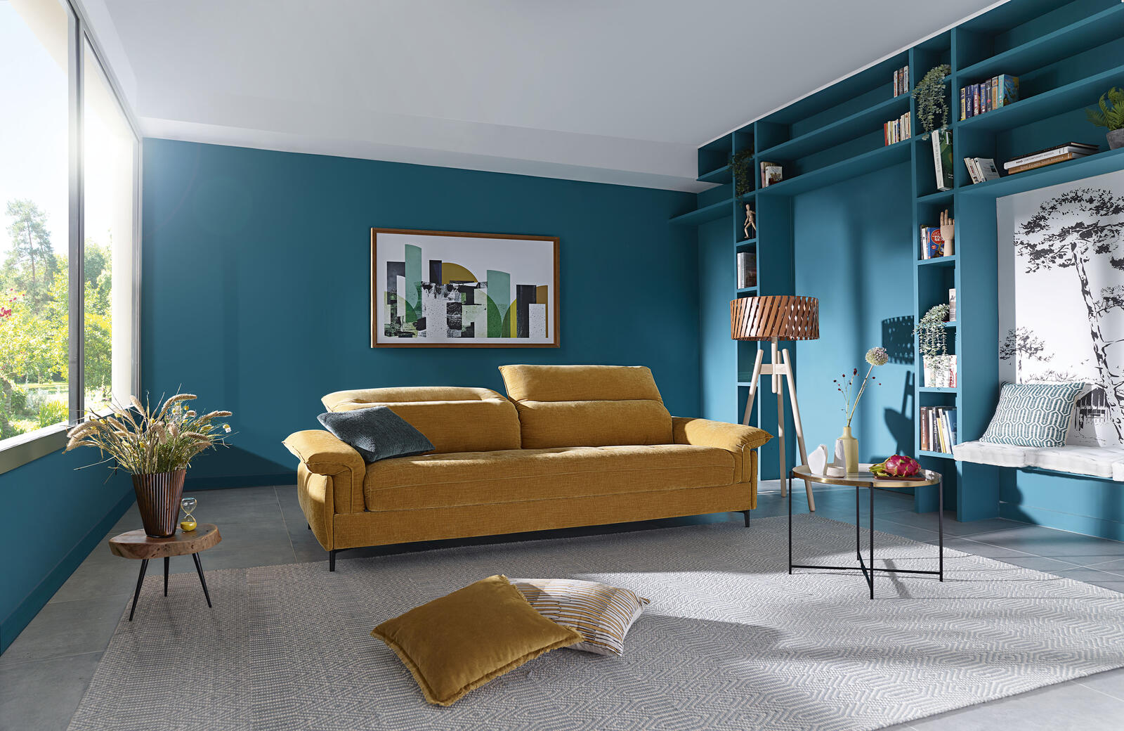 Tapicerowana sofa rozkładana Safran