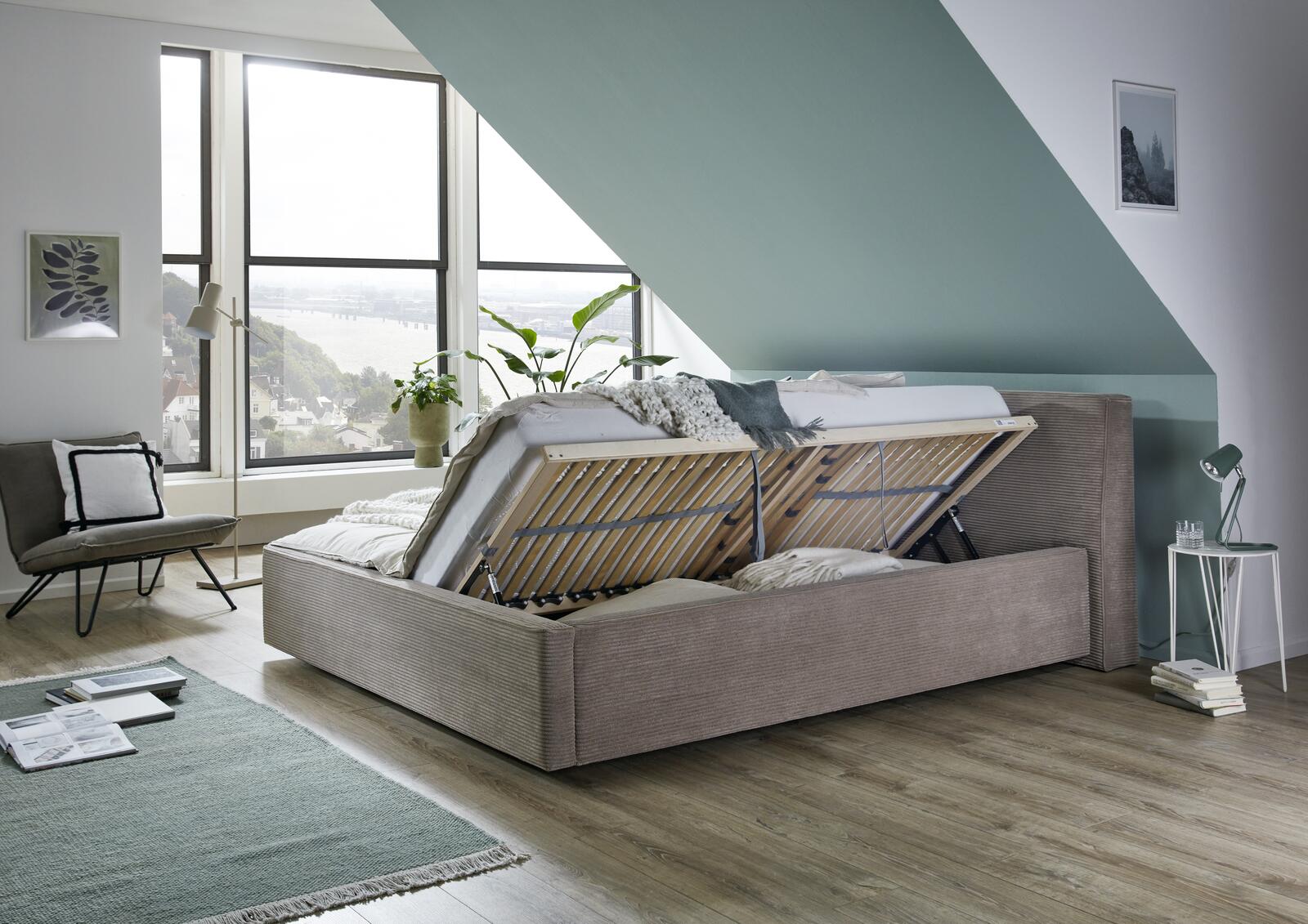 Łóżko tapicerowane Space 180 Magnum taupe
