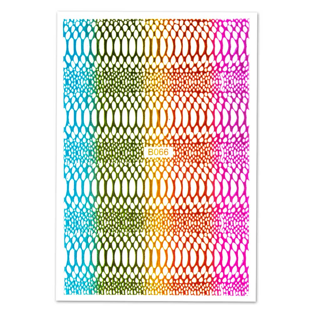 Naklejki do paznokci cienkie samoprzylepne opalizujące skóra węża Snake Skin holo