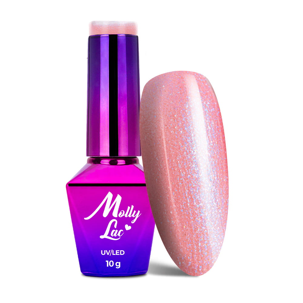 Lakier hybrydowy MollyLac Wedding dream & champagne Bubbly Strawberry 10 g Nr 383