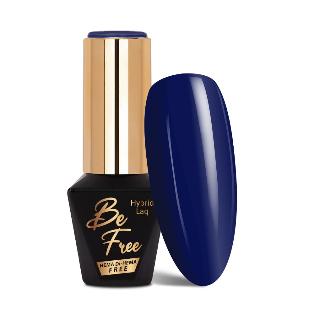 Lakier hybrydowy MollyLac BeFree Elegance Deep night HEMA/Di-HEMA Free 10g Nr 8