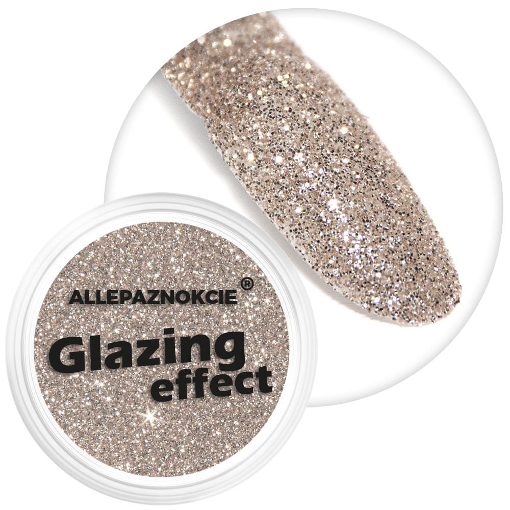 Pyłek do paznokci Glazing Effect Allepaznokcie Champagne słoiczek 2,5 g