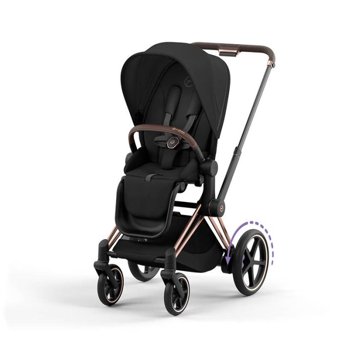 Cybex e-Priam - wózek spacerowy z napędem elektrycznym-Sepia Black-Chrome Black
