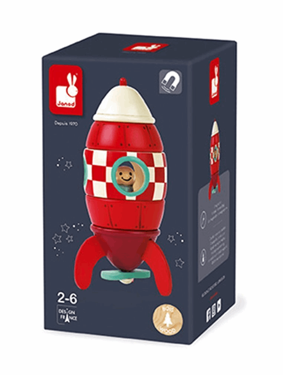 Janod Rakieta drewniana magnetyczna - 05207