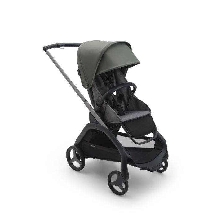 Bugaboo Dragonfly - wózek spacerowy-Graphite-Forest Green-Grey Melange