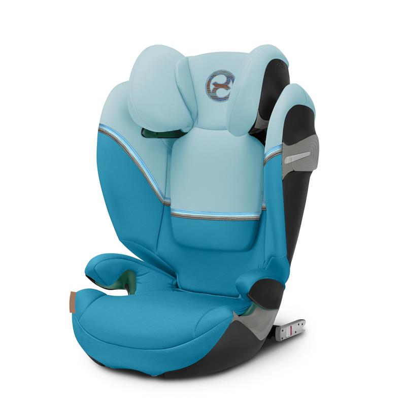Cybex, Solution S2 i-Fix - fotelik samochodowy dla dzieci o wzroście od 100 do 150 cm, od około 15 do 50 kg-Beach Blue