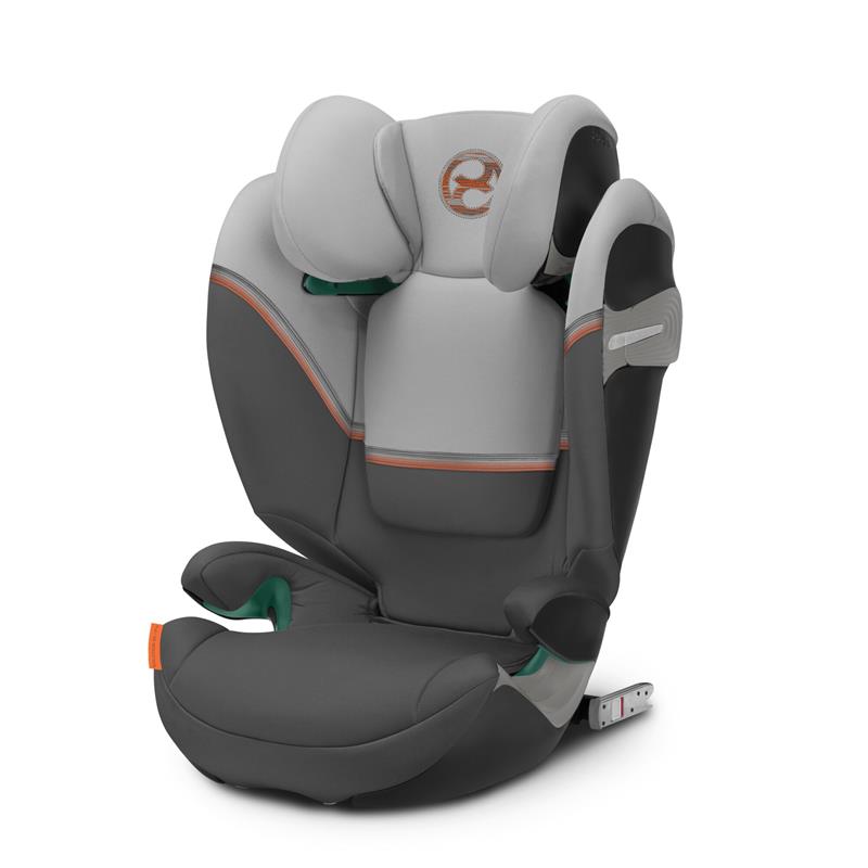 Cybex, Solution S2 i-Fix - fotelik samochodowy dla dzieci o wzroście od 100 do 150 cm, od około 15 do 50 kg-Lava Grey