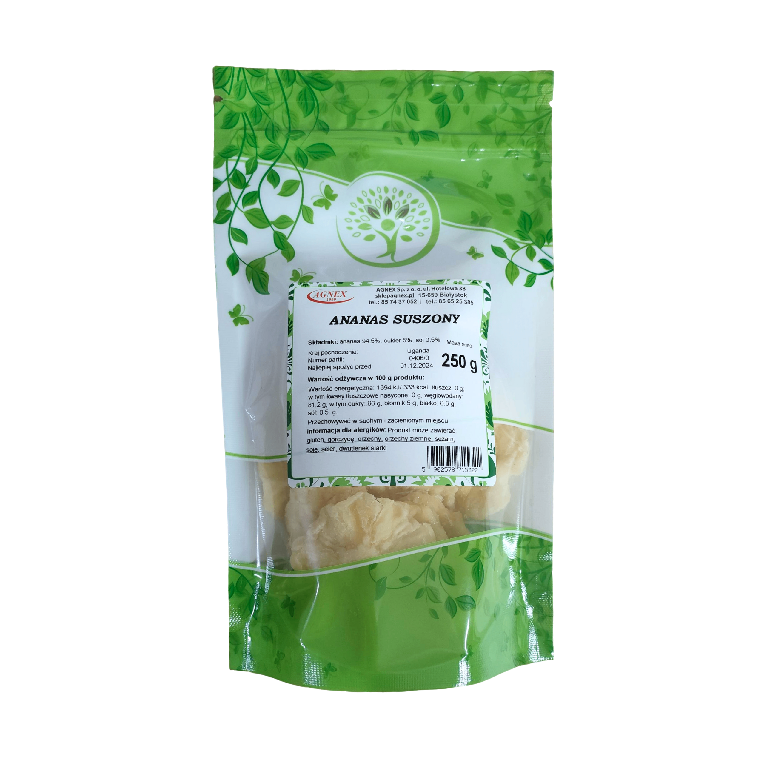 Ananas suszony 250g