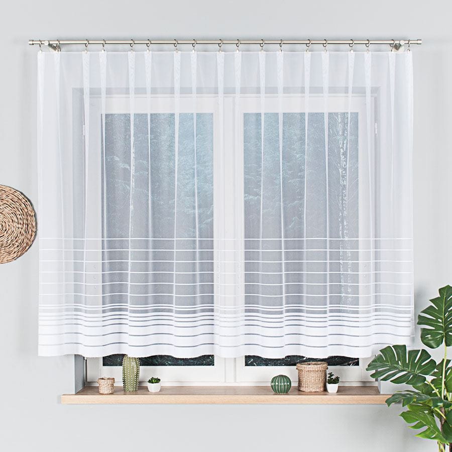 Firanka żakardowa Nela / wymiar 300x140, 300x160, 400x160/ kolor biały