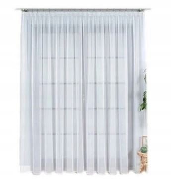 Firana gotowa z woalu 200x700cm - idealna do salonu, lekka i elegancka