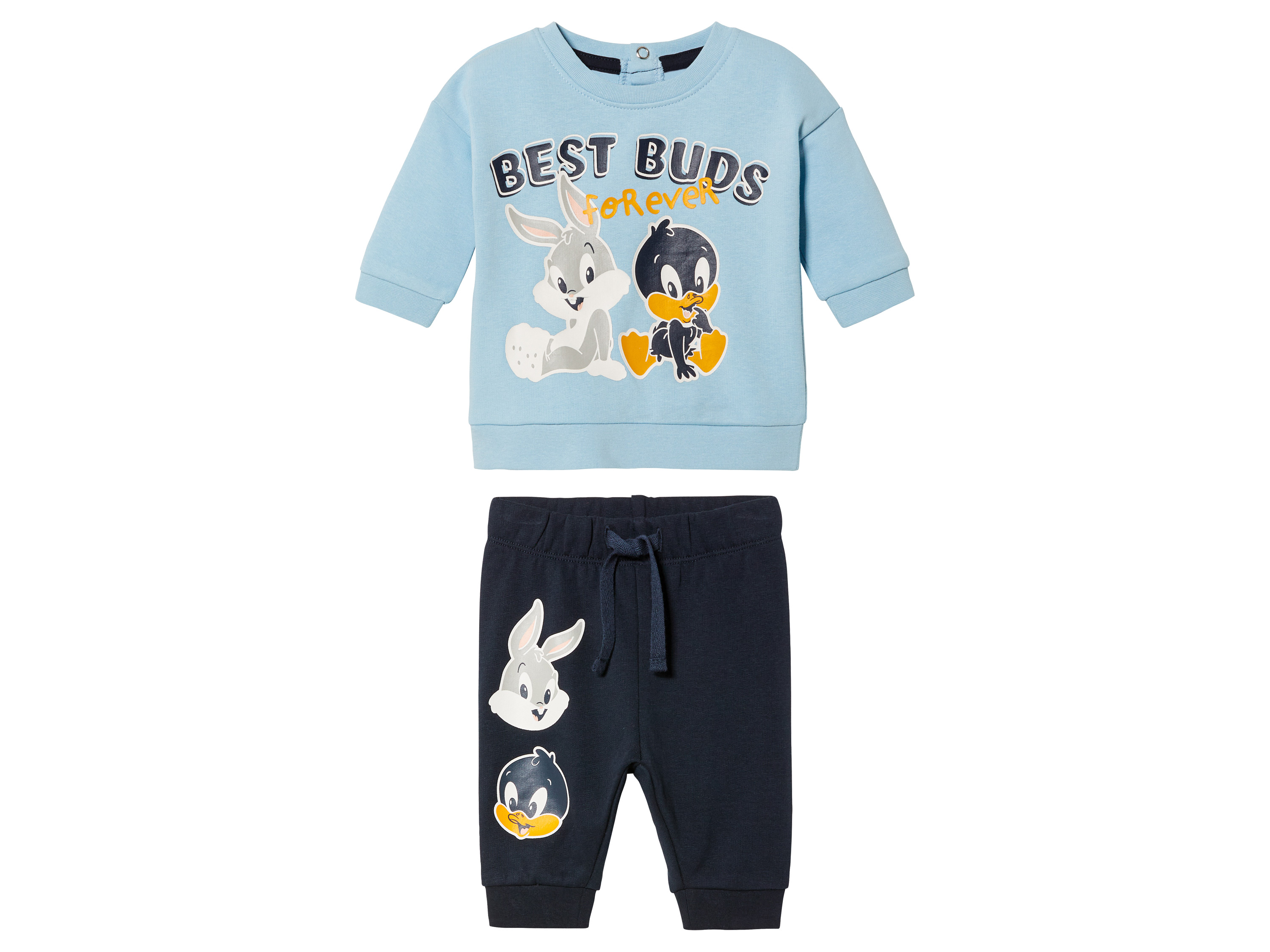 Dres niemowlęcy z bawełną, z postaciami Looney Tunes 62/68, Niebieski/ granatowy