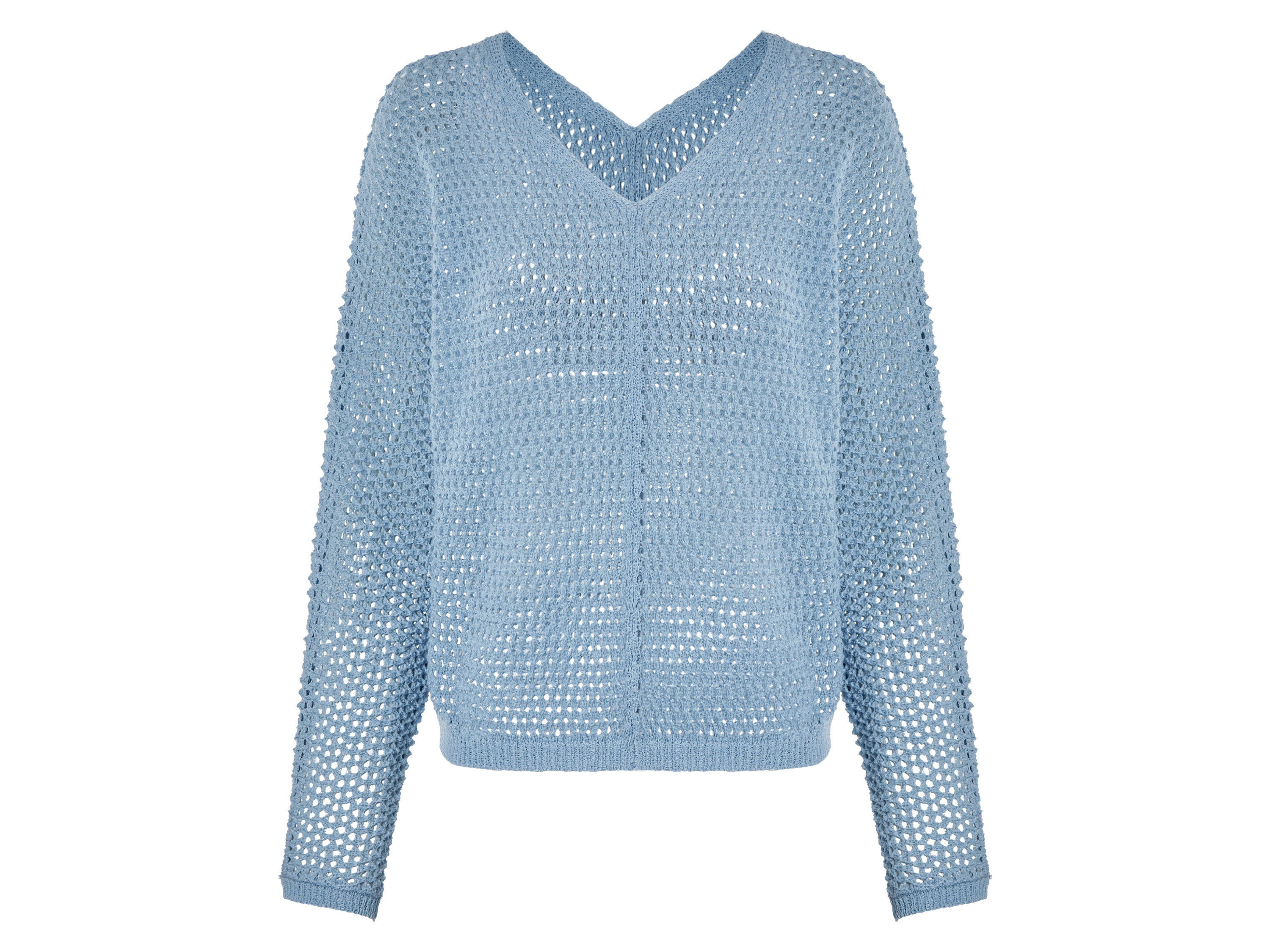 esmara Sweter damski ażurowy Niebieski, XS 32/34