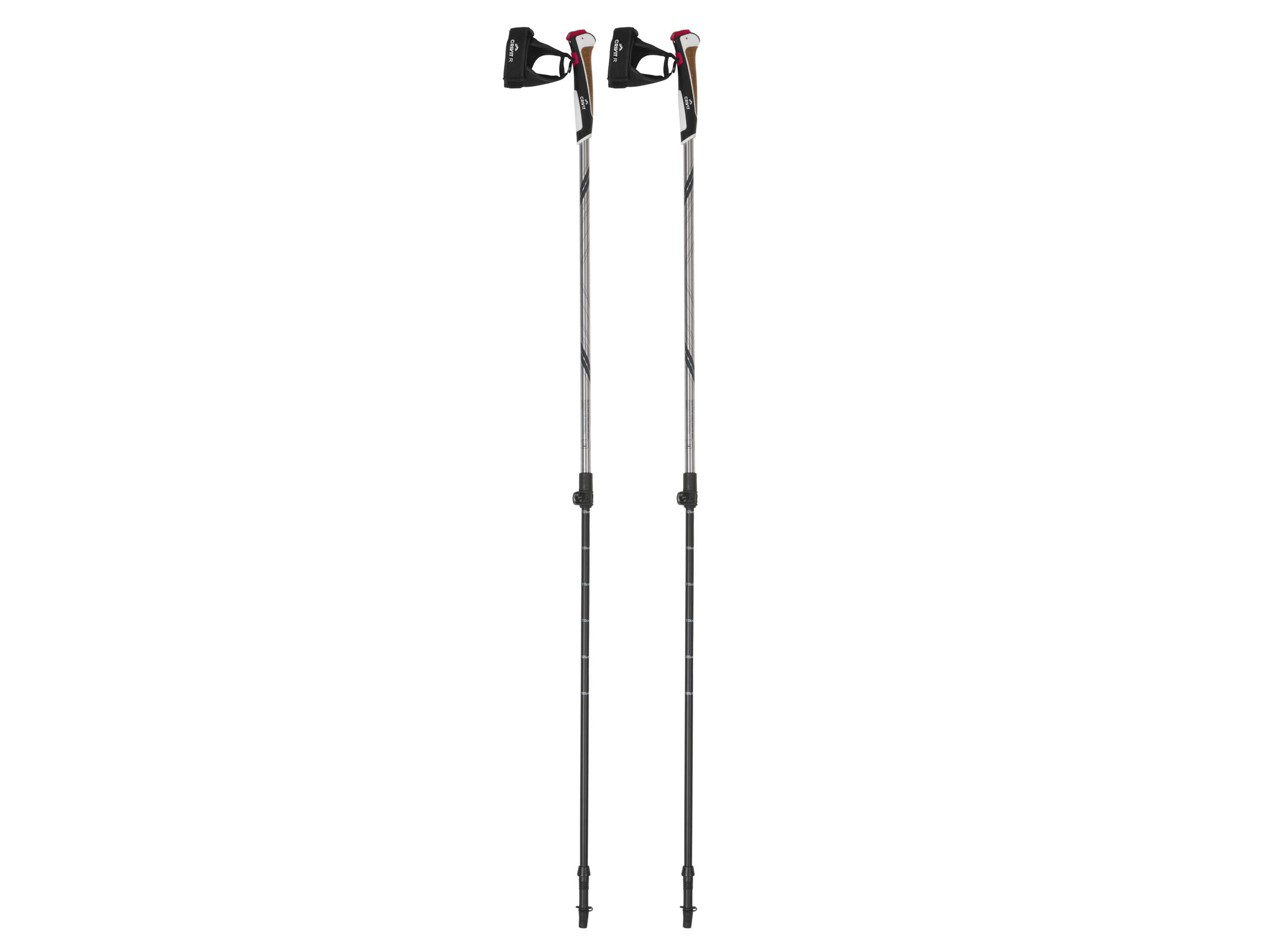 Crivit Kijki do nordic walking z włókna węglowego Antracytowy/pomarańczowy