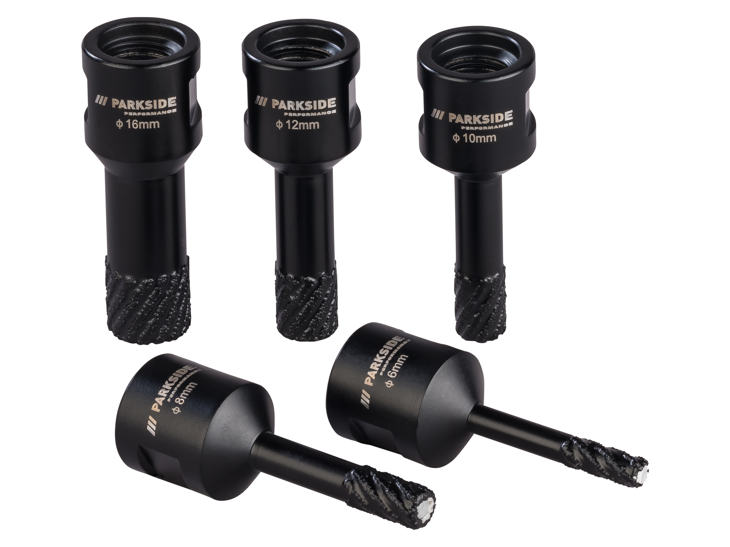 Parkside Performance Zestaw wierteł diamentowych ø 6, 8, 10, 12, 16 mm