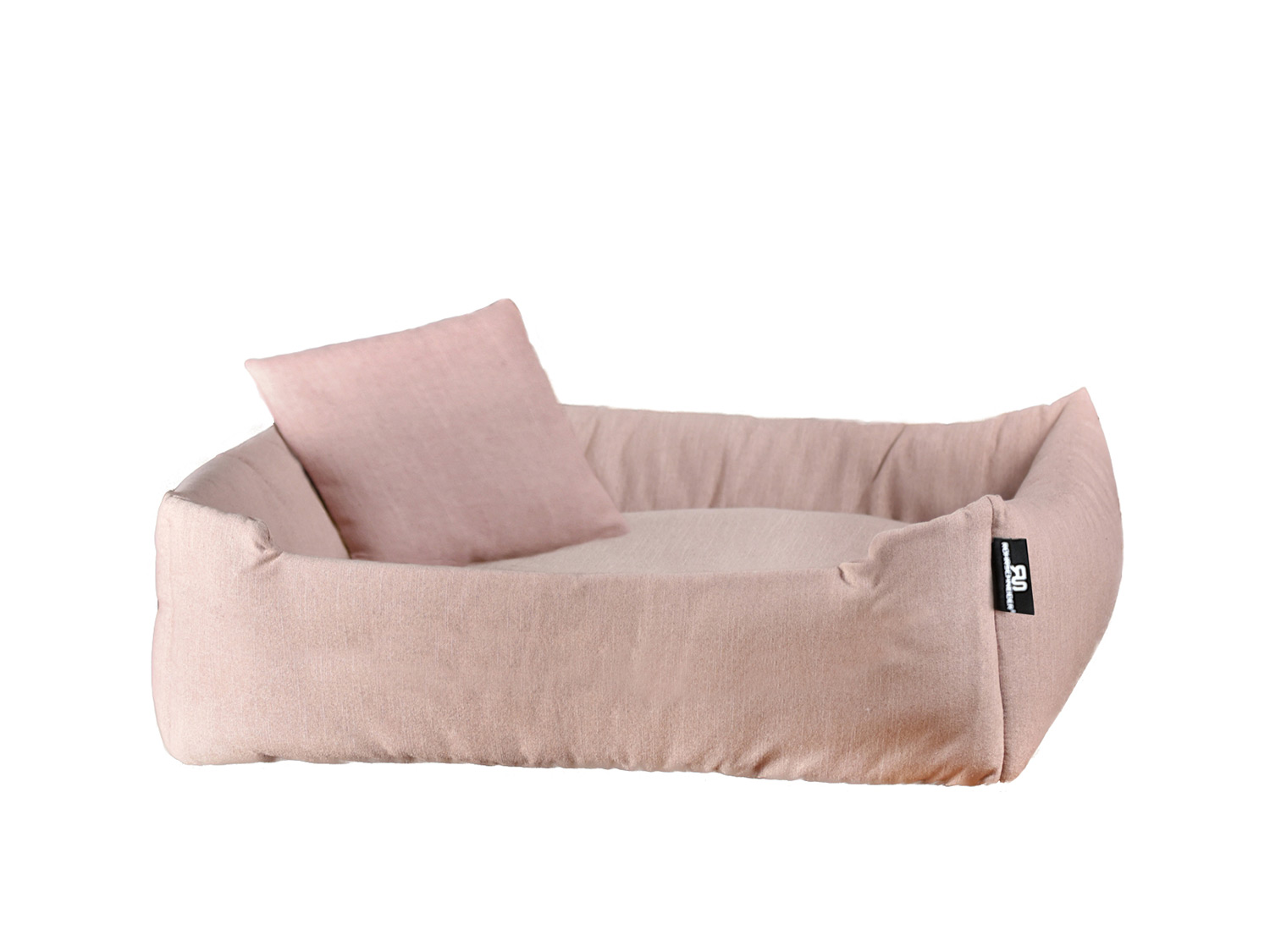 Rohrschneider Legowisko dla psa, przytulna sofa Blue, z butelek PET z recyklingu S, Różowy