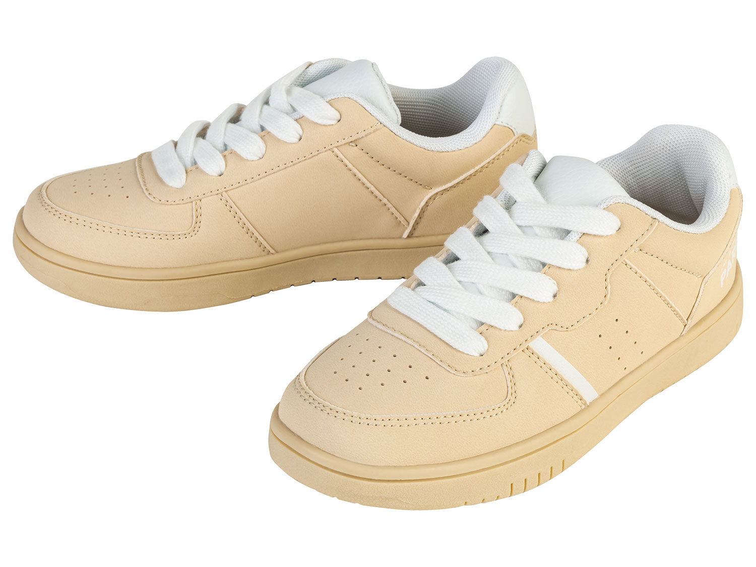 pepperts! Sneakersy dziewczęce z tekstylnym wnętrzem Beżowy, 33
