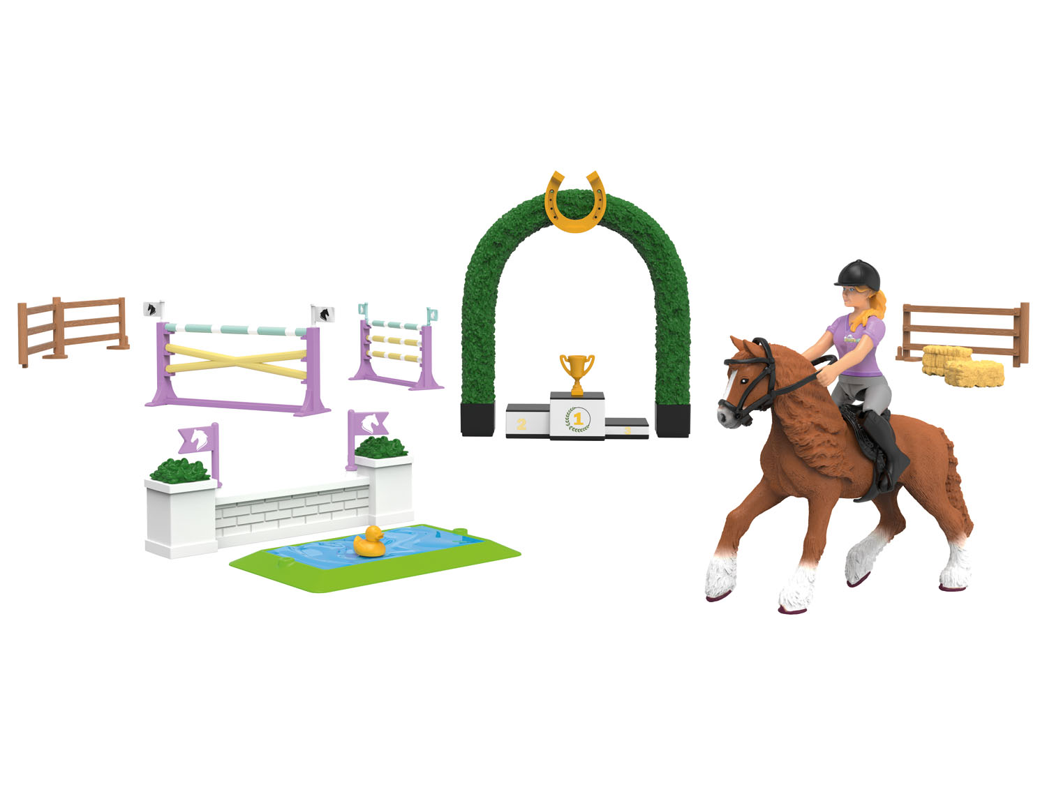 Playtive Zestaw z figurkami Animal Adventures M, 1 szt. Stadnina - turniej
