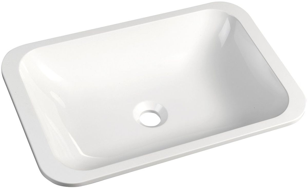 Darmowa Dostawa - Umywalka 50x26 cm prostokątna wpuszczana-podblatowa biała Sapho Kama 50134