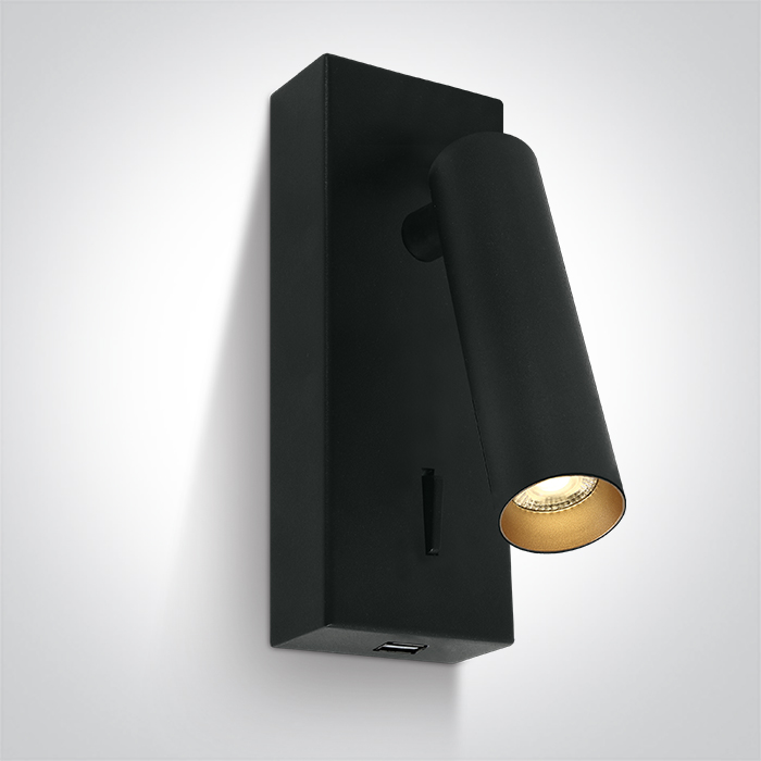 Darmowa Dostawa - Kinkiet 1x3 W czarny One Light Kandila 65746ABW