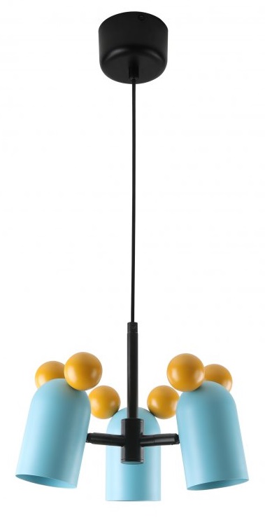 Darmowa Dostawa - Lampa wisząca 3x25 W niebieska GTV Mouse OSMOUS25DEC