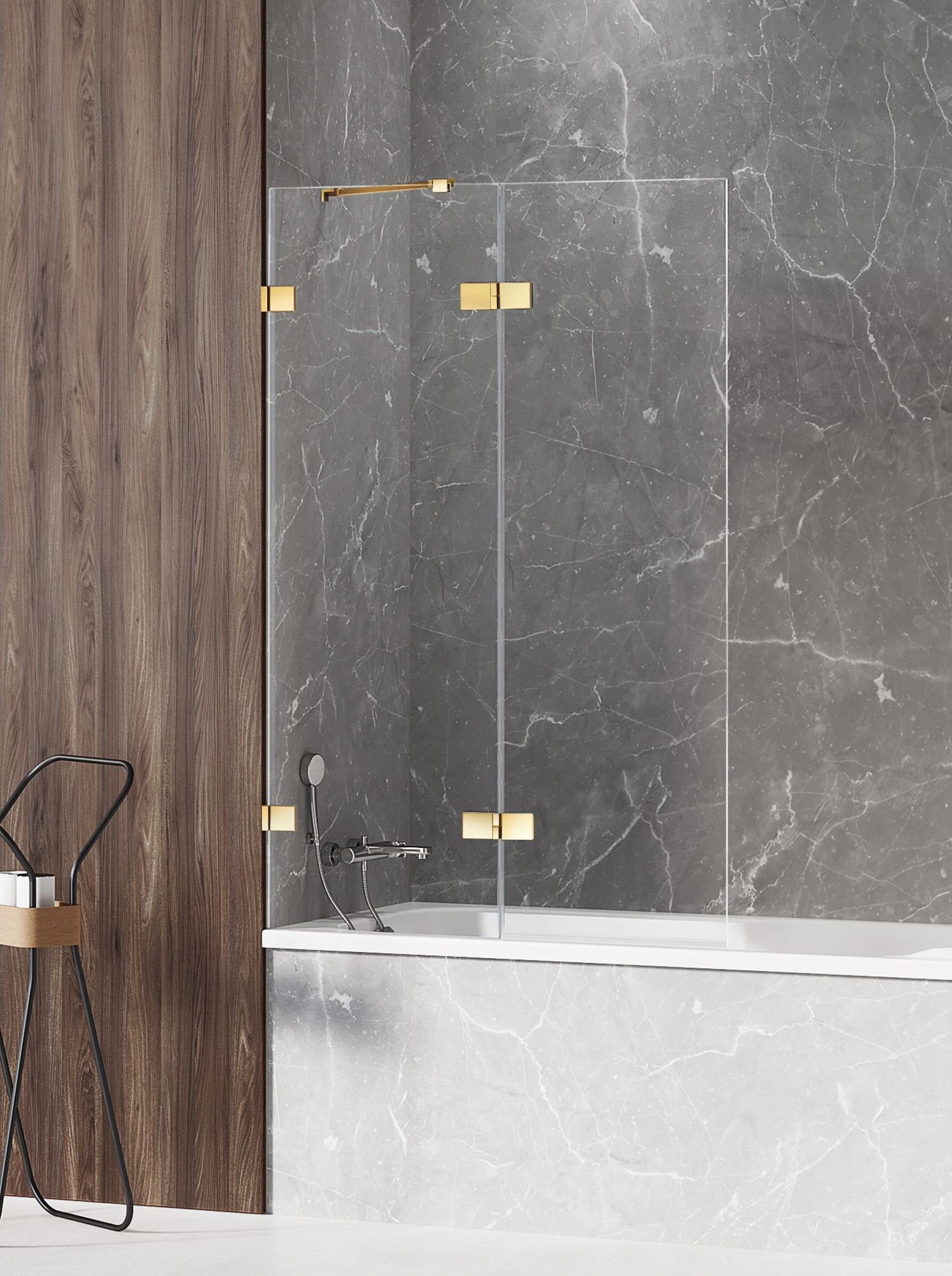 Darmowa Dostawa - Parawan nawannowy dwuczęściowy New Trendy Avexa Gold Shine EXK2182